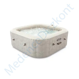 INTEX PureSpa Chevron Deluxe jakuzzi 6 személyes szögletes 196 x196 x 71cm bézs / fehér #28472