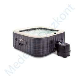 INTEX PureSpa Greystone Deluxe jakuzzi 4 személyes szögletes 175 x 175 x 71 cm szürke / fehér #28450