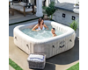 INTEX PureSpa Chevron Deluxe jakuzzi 6 személyes szögletes 196 x196 x 71cm bézs / fehér #28472