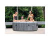 INTEX PureSPA Greywood Deluxe jacuzzi 4 személyes kerek 196 x 71 cm szürke / fehér #28440