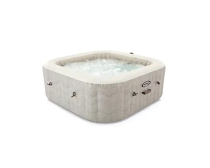 INTEX PureSpa Chevron Deluxe jakuzzi 6 személyes szögletes 196 x196 x 71cm bézs / fehér #28472